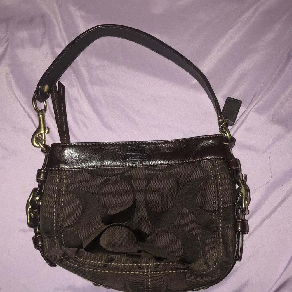 Authentic Brown Coach mini Purse